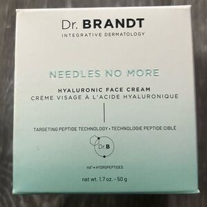 Dr. Brandt Needles No More Hyaluronic Face Cream New in Box $82 Retail